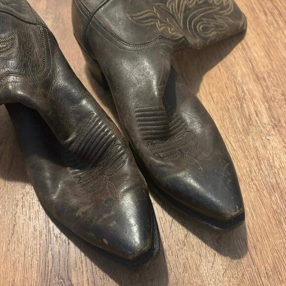 Lucchese Corbin Men’s Leather Western Boots Size 9 1/2 Brown N1556 main image 3